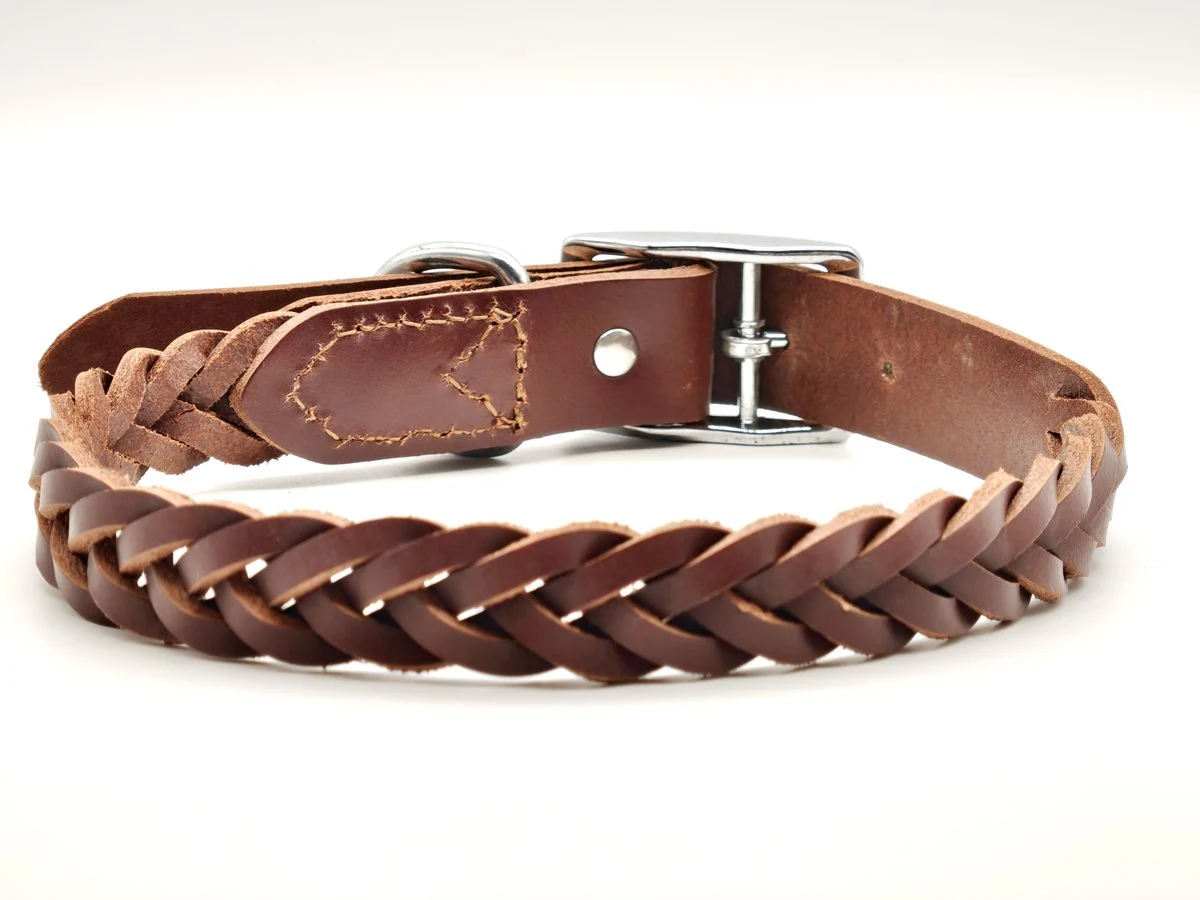 Braided Leather Collar